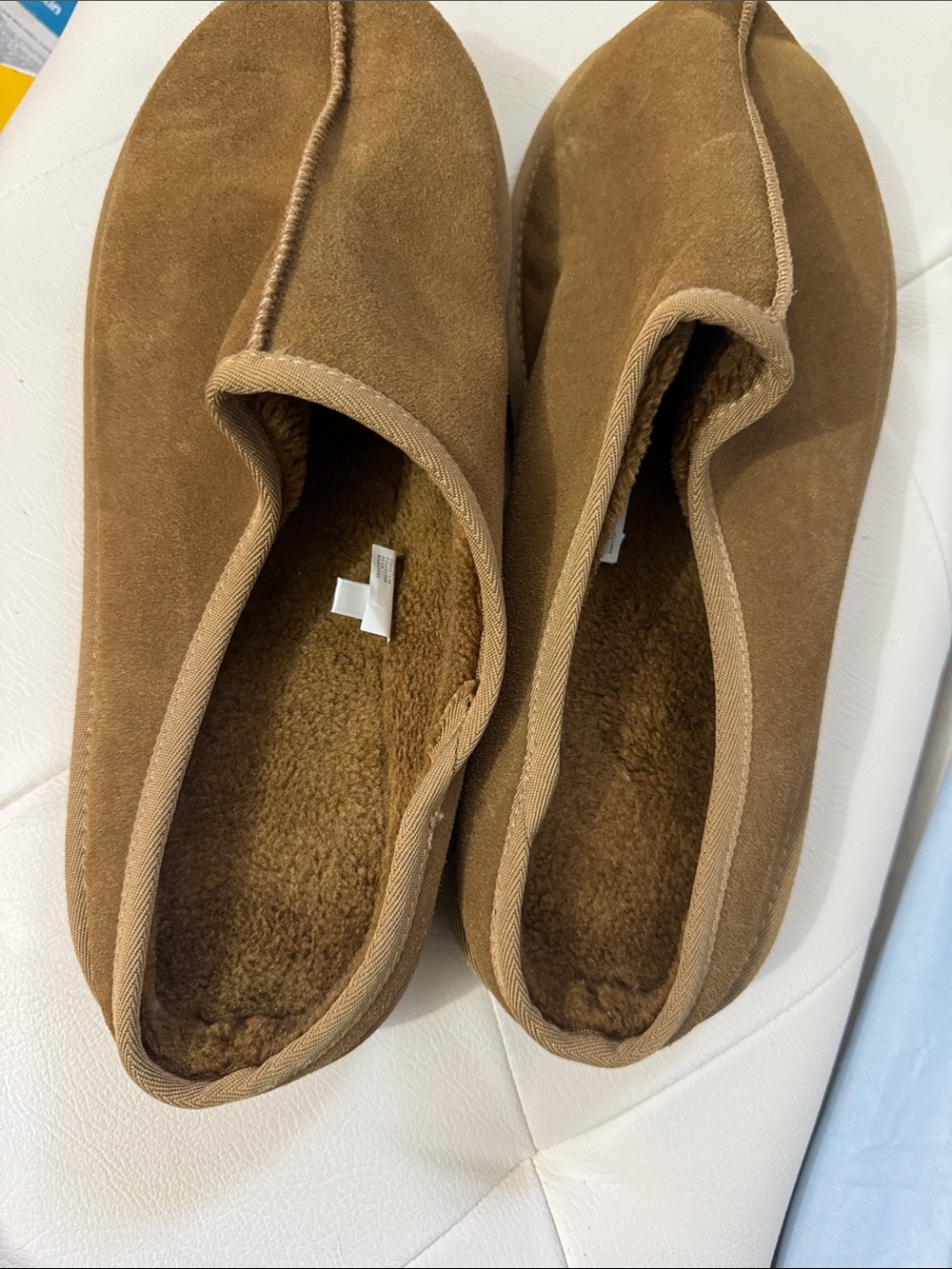 Men's Suede Slip-On Loafers with Plush Lining - Brown